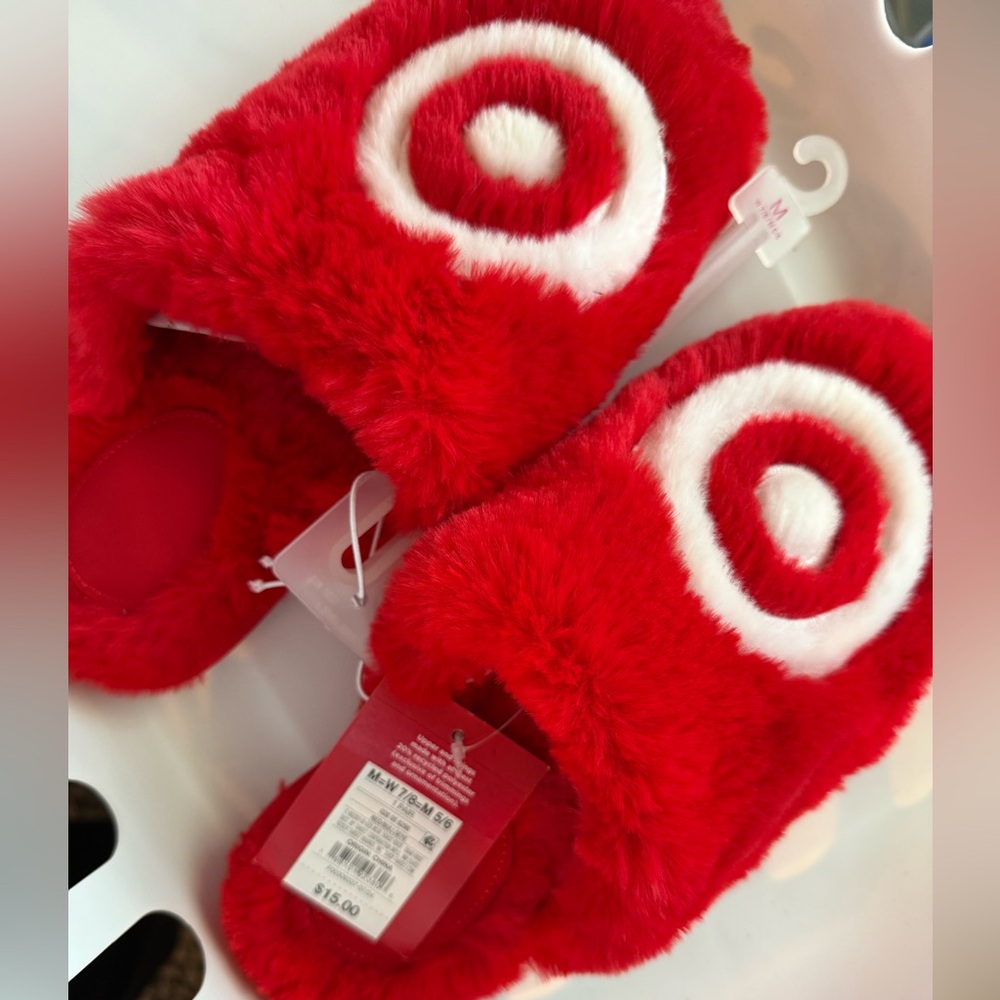 Target Logo Novelty Slippers NWT